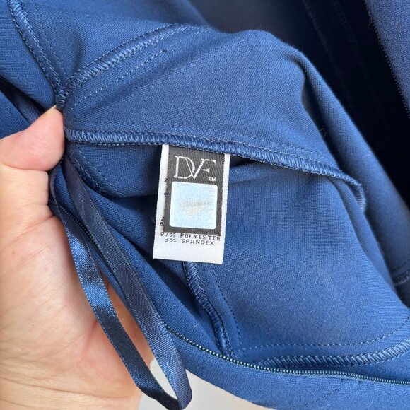 Sz12 Diane von Furstenberg French Blue Midi Sheath Dress - EUC - Picture 11 of 14